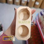 دانخوری چوبی ۸ضلعی (مربع) دوقلو پرندگان - Image 2