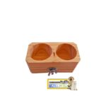 دانخوری چوبی دو قلو