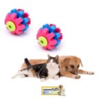 اسباب بازی دندانی توپی لاتکس رنگی سگ و گربه
