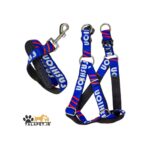 قلاده کتفی سگ به همراه بند مدل police dog