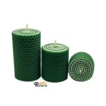 شمع رولی رنگی مدل موم عسل سه عددی ۰۲ - Image 3