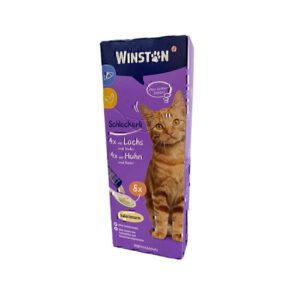 بستنی گربه وینستون با طعم مرغ و ماهی Winstone Chicken & Fish بسته 8 عددی