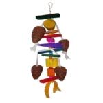 آویز قفس پرندگان مدل اسباب بازی طوطی کاسکو کاج