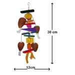 آویز قفس پرندگان مدل اسباب بازی طوطی کاسکو کاج - Image 2