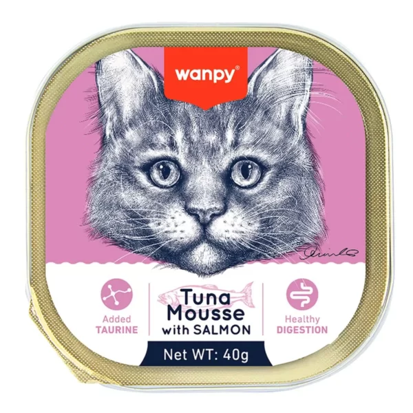 ووم گربه ونپی 40 گرمی wanpy (خوراک تر کاسه‌ای گربه)