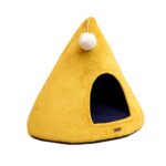جای خواب سگ و گربه مدل مخروطی دارای پوم پوم - Image 3