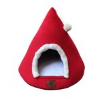 جای خواب سگ و گربه مدل مخروطی دارای پوم پوم - Image 5