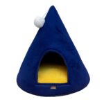 جای خواب سگ و گربه مدل مخروطی دارای پوم پوم - Image 4