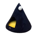 جای خواب سگ و گربه مدل مخروطی دارای پوم پوم - Image 2