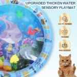 اسباب بازی  تشک آبی و بادی طرح کوسه مناسب سگ و گربه