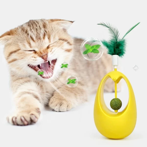 اسباب‌بازی گربه مدل گهواره‌ای کت‌نیپ‌دار با پر - Image 7