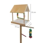 پارک بازی پرندگان زینتی چوب طبیعی(روس) مدل124