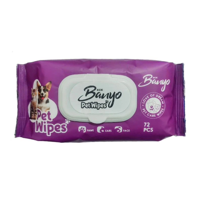 90cfc0de8eabbefff2e62d3ec38fabc54593b88f_1729011747 دستمال مرطوب حیوانات بانیو با رایحه نارگیل بسته 72 برگی - Image 1